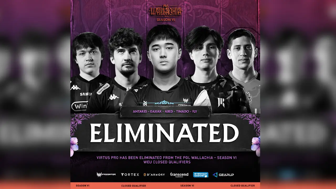 Virtus.pro eliminated from the qualifier after a 1–3 Grand Final